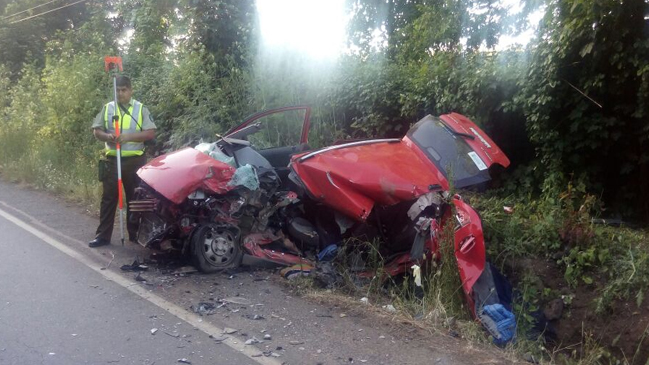 La Araucaría: Una familia murió tras choque frontal en ruta que une Victoria y Traiguén