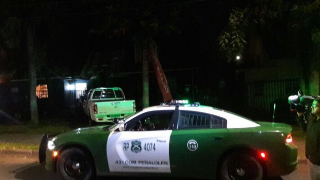 Conductora sufrió portonazo en Peñalolén