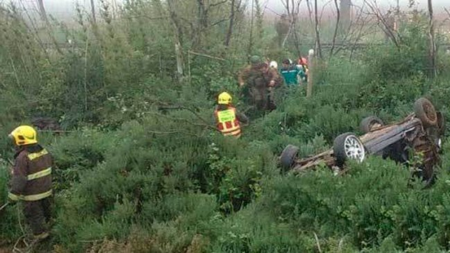 Volcamiento en Ercilla causó la muerte de dos carabineros