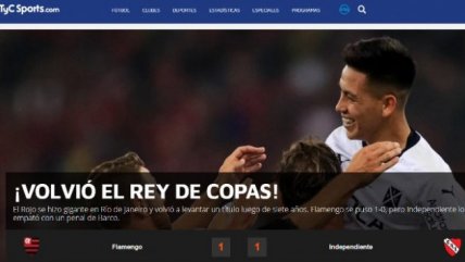 Prensa argentina tras título de Independiente en Copa Sudamericana: "Volvió el rey de copas"