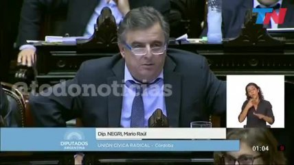  Diputado argentino reconoció su 