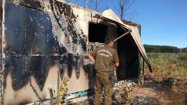 Carabineros detuvo a dos encapuchados tras atentado en fundo de Victoria