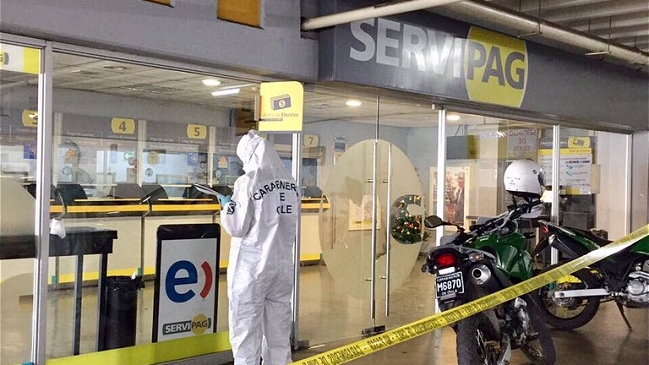 Desconocidos robaron 120 millones de pesos desde sucursal Servipag en San Bernardo