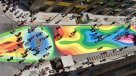 La calle Bandera se transformó en un hipercolorido paseo peatonal