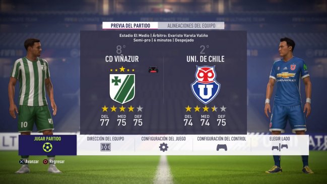 FIFA 18 se actualizó con los nombres reales de la liga chilena