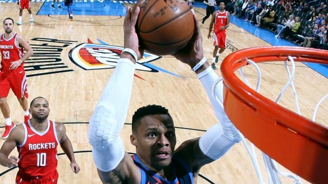 Rockets perdieron la mejor marca de la NBA tras caer ante Thunder