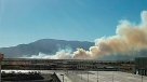 Incendio afectó a las cercanías del Aeropuerto Pudahuel