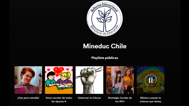 Mineduc se estrena en Spotify con genial playlist