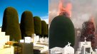 Incendio afectó cementerio de Punta Arenas: Investigan intencionalidad