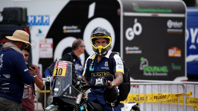 Pablo Quintanilla terminó tercero en la primera etapa de motos en el Dakar 2018