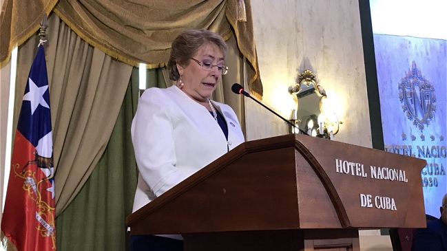 Bachelet en Cuba: Los DDHH son la base  