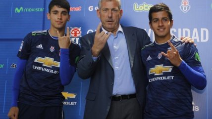Universidad de Chile presentó a Angelo Araos y Felipe Saavedra