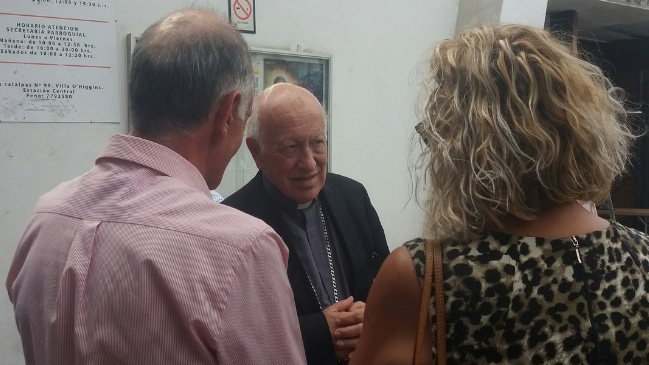 Ezzati visitó una de las iglesias atacadas en la previa a la visita del papa Francisco