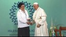 Capellana Nelly León lanzó dura crítica al Estado en su mensaje frente al papa Francisco