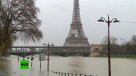París bajo el agua y no por la lluvia: El Río Sena se desbordó