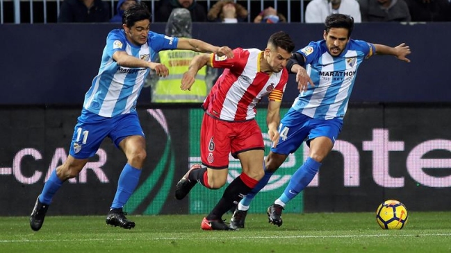 Manuel Iturra participó en la deslucida paridad entre Málaga y Girona