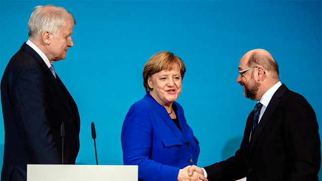  Merkel y Schulz lograron acuerdo para formar gobierno  