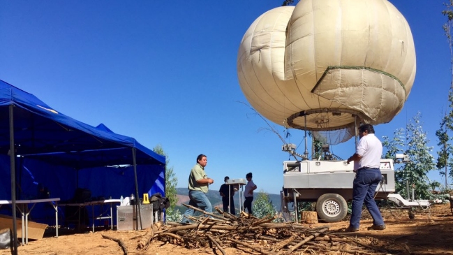 Así funciona el globo aerostático que apoya la búsqueda de Emmelyn en Licantén