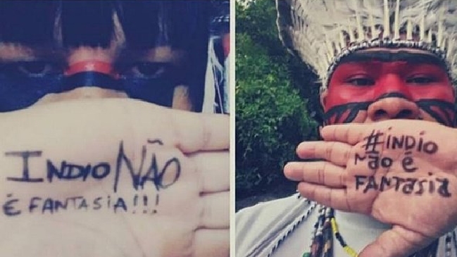 Polémica en Brasil por campaña que invita a no usar disfraces de indígenas