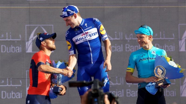 Ciclismo: Elia Viviani ganó la última etapa y se adueñó del Tour de Dubai