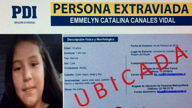 Sename evalúa ingreso de Emmelyn a centro de protección