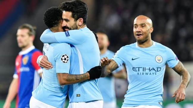 Manchester City se lució ante Basilea y puso un pie en cuartos de la Champions