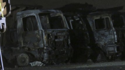   La quema de camiones en la provincia de Arauco 