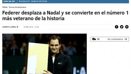   La prensa mundial se rindió ante Roger Federer, 