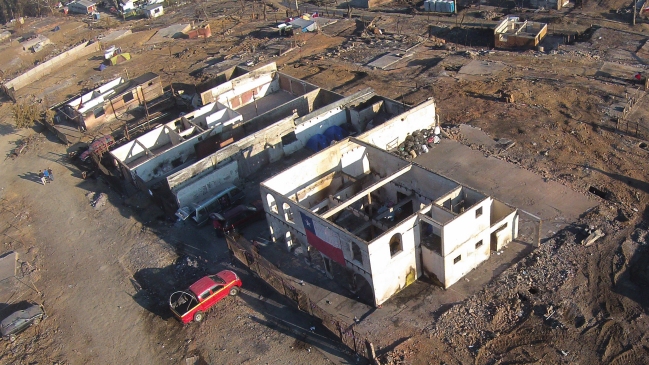 Obras de reconstrucción del incendio de Santa Olga pasarán al futuro gobierno