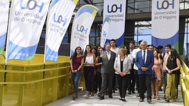 Bachelet inspeccionó el estado de avance de las obras de la Universidad de O'Higgins