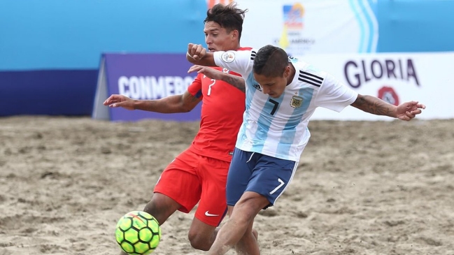  Chile cayó ante Argentina en la Copa América de fútbol playa  