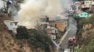Incendio afectó dos viviendas en el Cerro Playa Ancha de Valparaíso