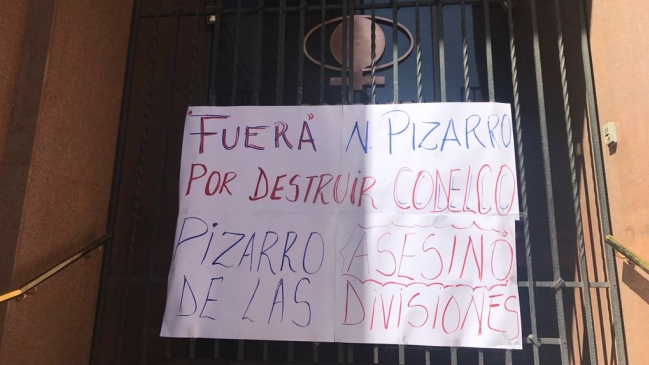 Nueve detenidos en manifestación de trabajadores en casa matriz de Codelco