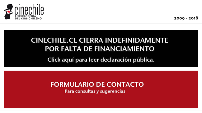 Sitio Cine Chile resucitará en los próximos días
