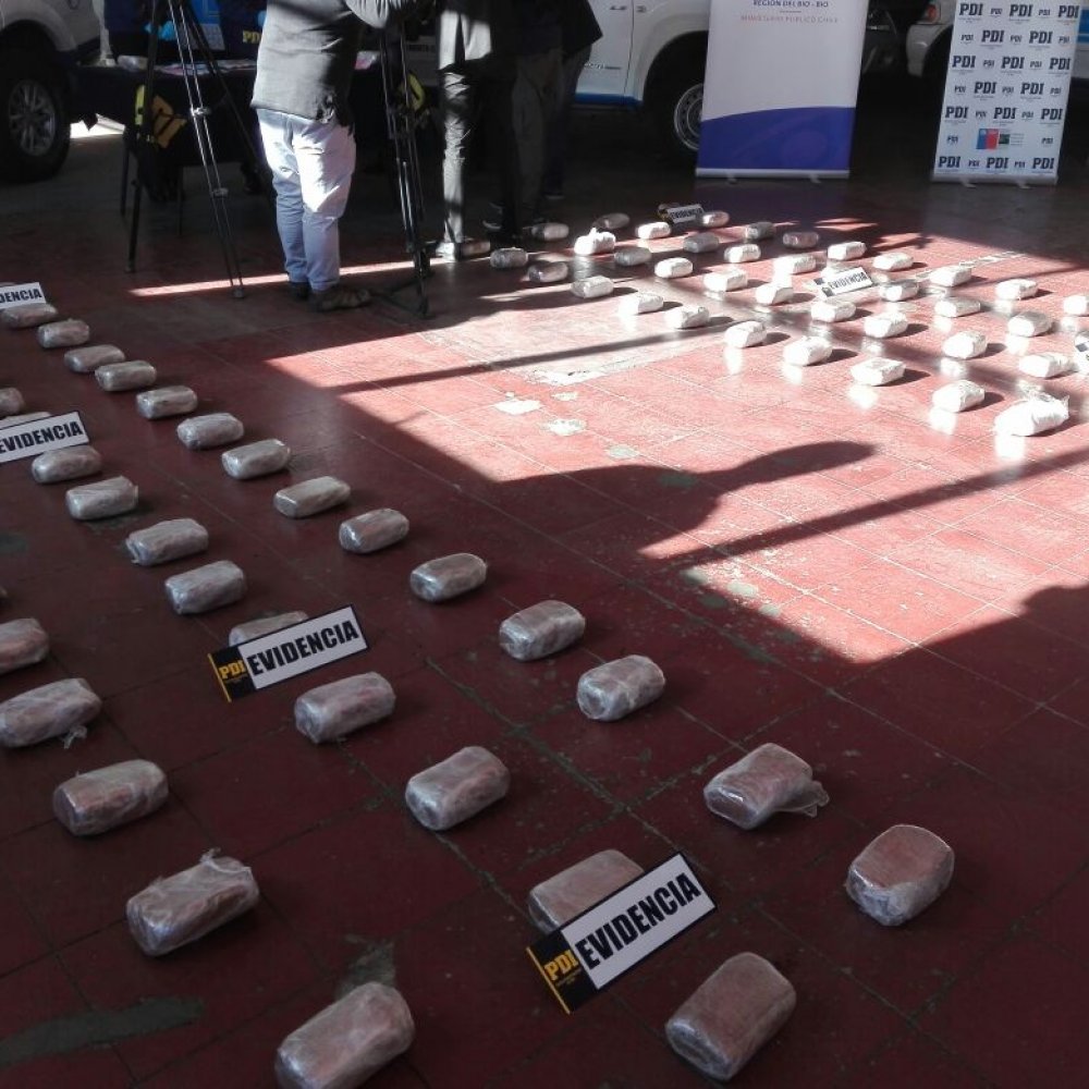 PDI incautó más de un millón de dosis de cocaína desde una casa de San Pedro de la Paz