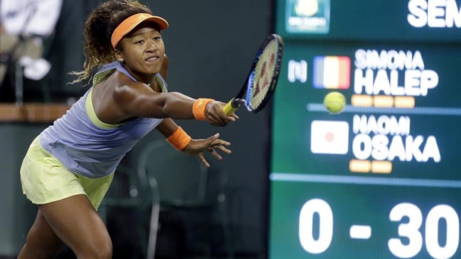 Naomi Osaka accedió a la final de Indian Wells tras batir a la favorita Simona Halep