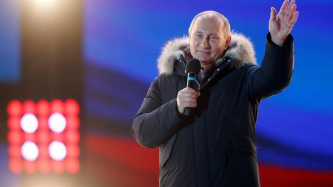  Vladimir Putin fue reelecto con un apoyo histórico  