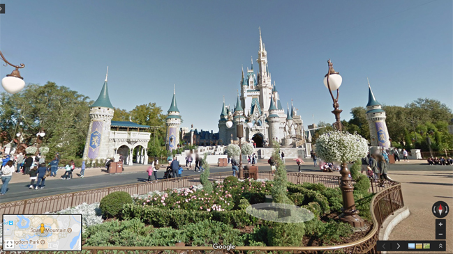 Google Maps libera recorridos virtuales por los parques de Disney