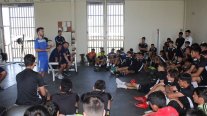 Carlos Villanueva dio una charla a las divisiones inferiores de Audax Italiano
