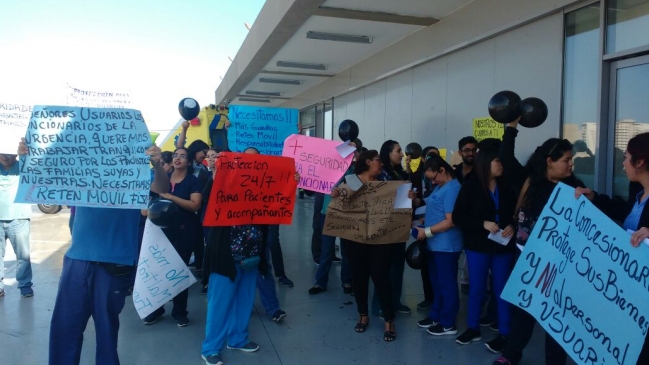Funcionarios del nuevo Hospital de Antofagasta protestaron por falta de seguridad