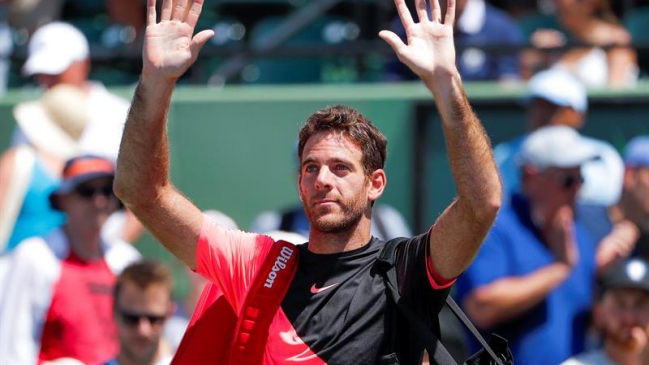 Juan Martín del Potro sucumbió ante John Isner y se despide del Masters de Miami