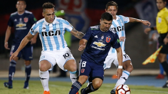 U. de Chile batalló con Racing en vibrante empate por la Copa Libertadores