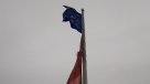 Fuerte viento generó daños a la bandera Bicentenario de Temuco