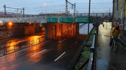   Lluvias provocaron inundación de paso bajo nivel en Concepción 