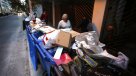 La acumulación de basura en el centro de Santiago por paro de recolectores