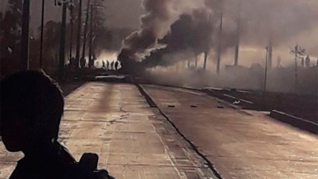 Barricadas en San Bernardo por desalojo de campamento