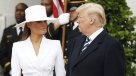 Captan incómodo momento en que Melania no quiso darle la mano a Donald Trump