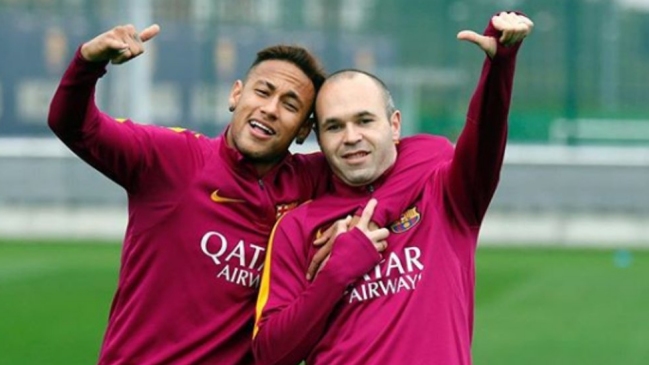 Neymar a Andrés Iniesta: 