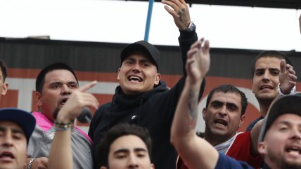 Nicolás Castillo alentó como un hincha más a la UC en el clásico ante U. de Chile