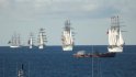 Buques escuela de la regata "Velas Latinoamérica" se despidieron de Punta Arenas